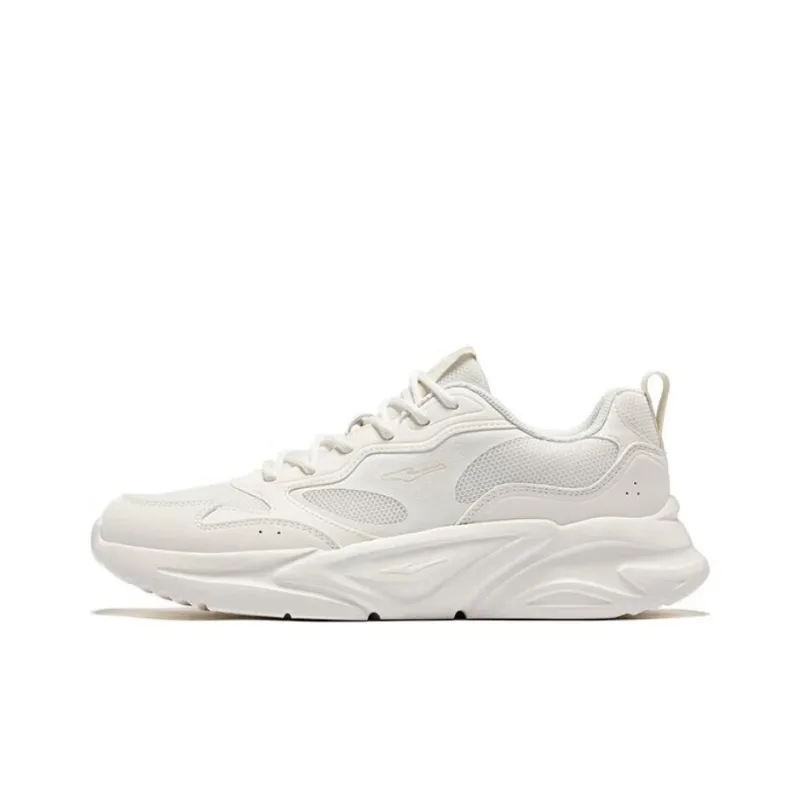 Erke Slip Resistant And Abrasion Resistant Coverage Low Top Casual Shoes Men's Microcrystal White-0