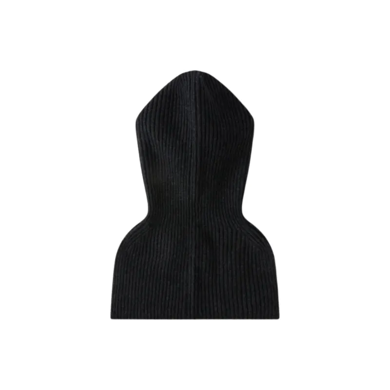 PINKO Knitted Fabric Wool Cashmere Hats & Caps Unisex Black-1