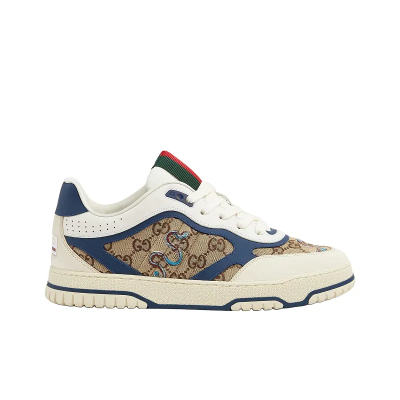 GUCCI Re Web Low Top Skateboard Shoes Men's Ecru-1