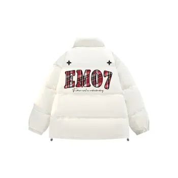 Emoji Down Jacket Unisex Beige Apricot