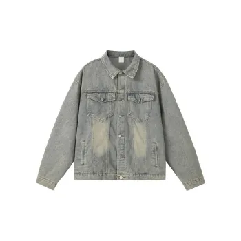 KVIV Denim Jacket Men's Yellow Mud