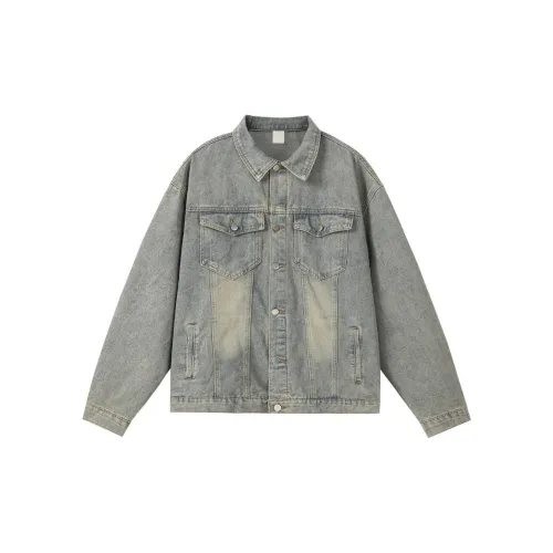 KVIV Denim Jacket Men's Yellow Mud