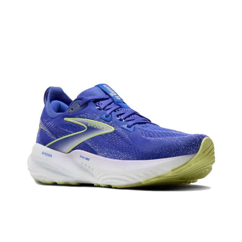 Brooks Glycerin 22 Amparo Blue Hyper Iris Yellow Women's-2