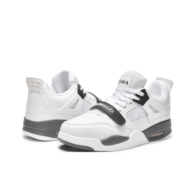 CHERRY&KALIKA Skateboard Shoes Unisex Low Top White Gray-3
