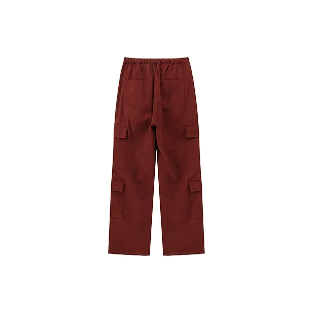 CHUU Casual Pants Women's Vintage Red-1