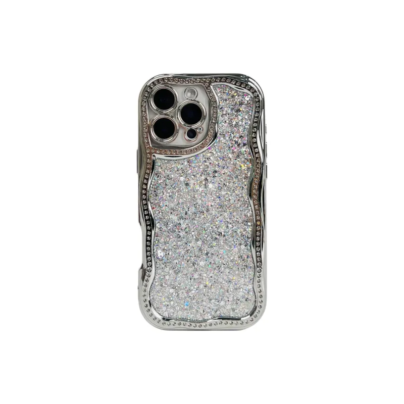 Wei Xin Acrylic Material Glue Drip Glitter Phone Cases Compatible With IPhone 16/15 Pro Max/Apple 13/14 Pro/Max-0