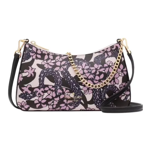 Kate Spade PVC One Shoulder Handbags Medium Size Women's Pink & Black