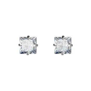 Blooming Petals S925 Silver With Zircon Stud Earrings Unisex