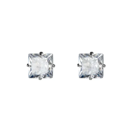 Blooming Petals S925 Silver With Zircon Stud Earrings Unisex