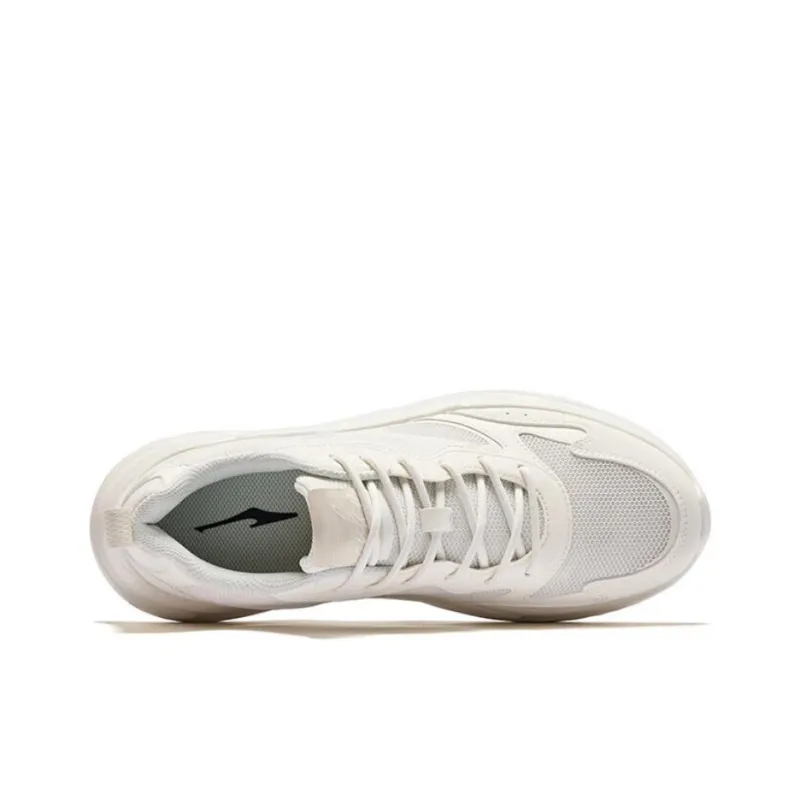 Erke Slip Resistant And Abrasion Resistant Coverage Low Top Casual Shoes Men's Microcrystal White-3