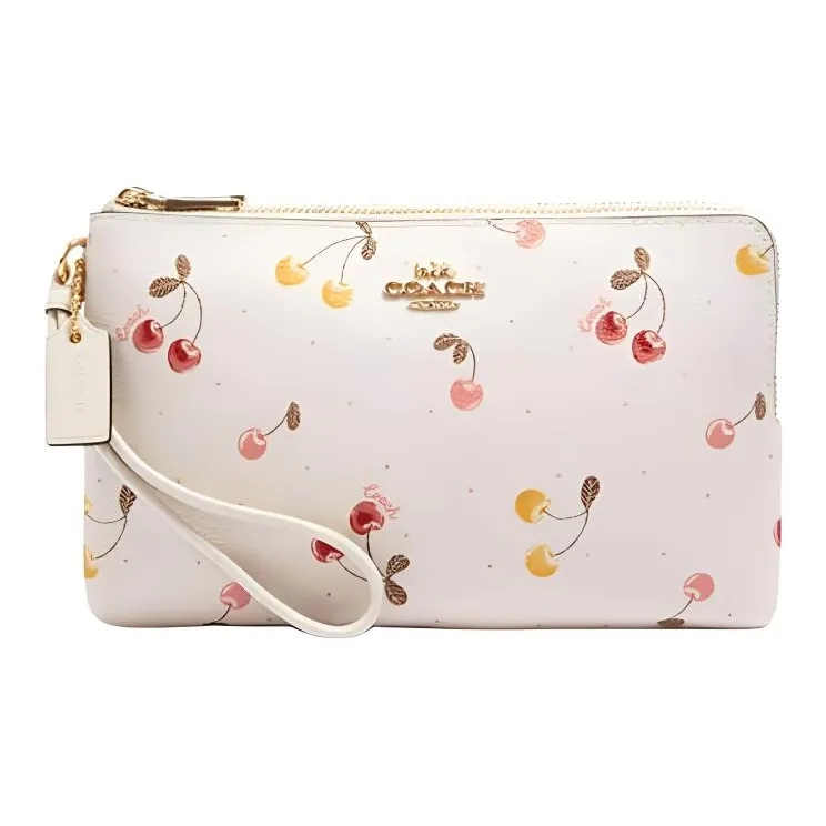 COACH PU With Artificial Leather Pochette Wrist Clutch Handbag Regular Women's White-0