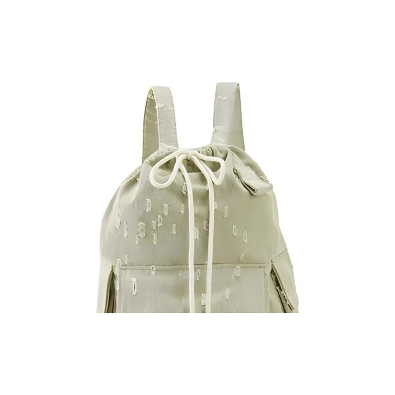GOOD BAI Cotton Backpack Unisex Washable Green-2