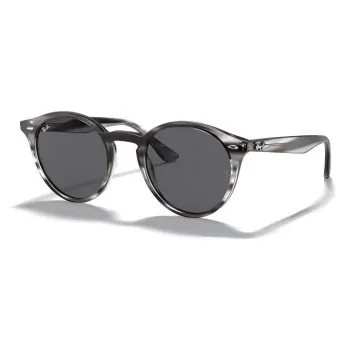 RayBan Propionate Salt Round Sunglasses Unisex Dark Gray
