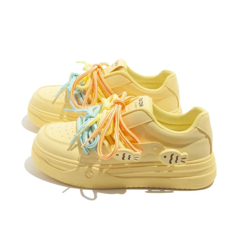 MEAKKEA Non-slip Lightweight Low-Top Skateboard Shoes Women's-6