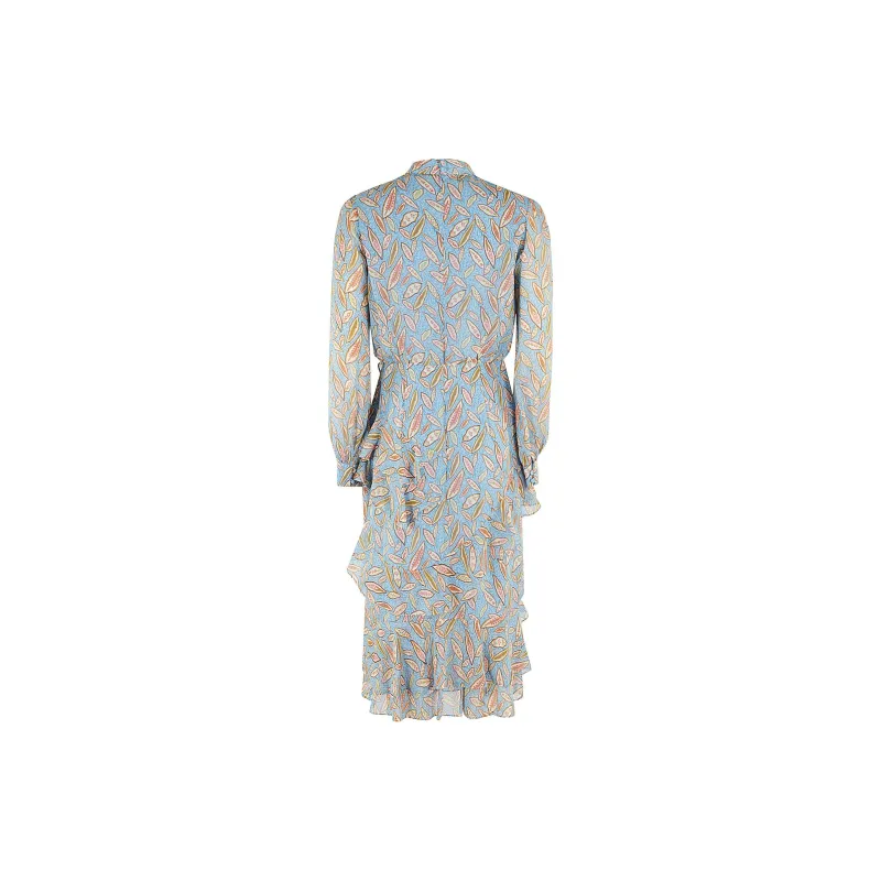 SALONI Isa Ruffled Midi Dress-1
