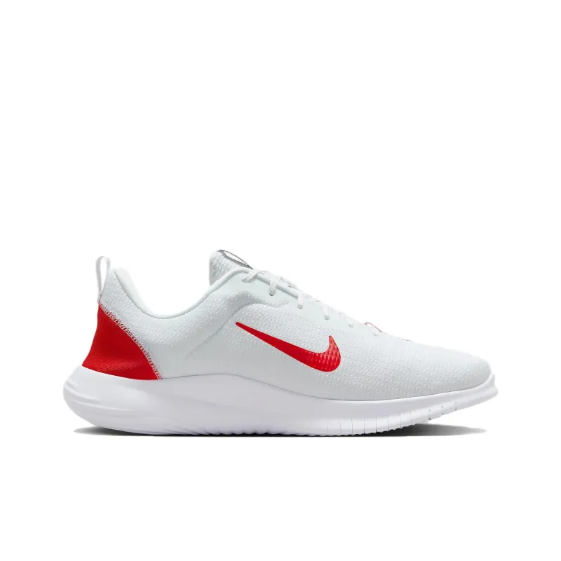 Nike Flex Experience Run 12 Anti Slip Wear Resistant Low Top Casual Running Shoes Men's White Red Extra Wide-1