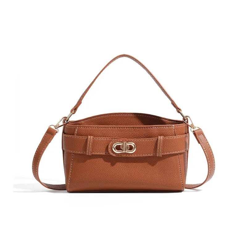 SEPTWOLVES PU Handbag Small Size Women's White/Black/Khaki/Blue/Brown-11