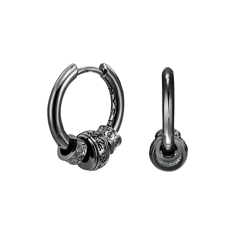 MYSH 925 Sterling Silver Earrings Men's-3