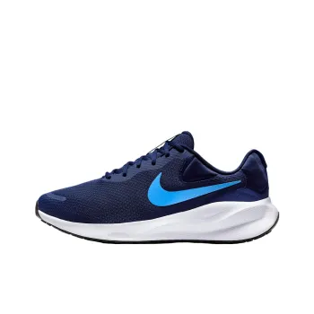 Nike REVOLUTION 7 Anti Slip Wear Resistant Low Top Casual Running Shoes Unisex Blue Extra Wide