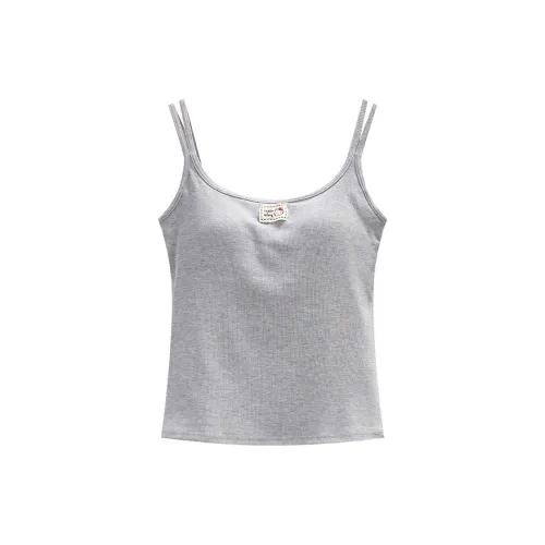 GUKOO x Hello Kitty Tank Tops Women's Heather Gray