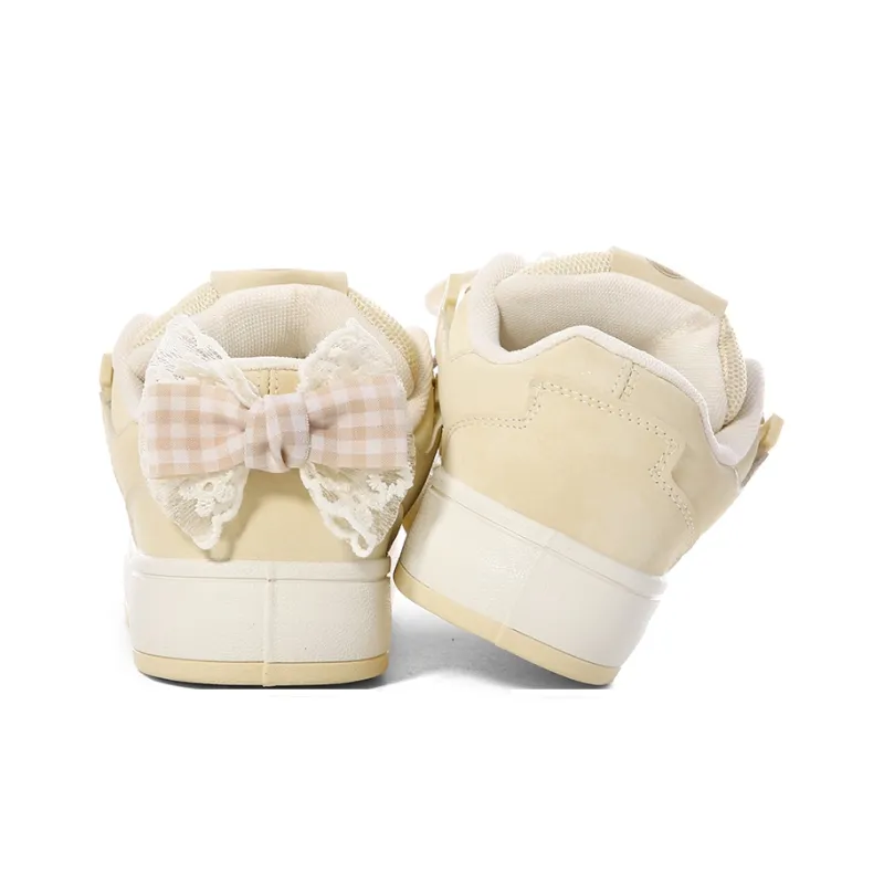 Lovely You Coverage Lightweight Slip-Resistant Low-Top Skateboard Shoes Women's Almond Yellow-10