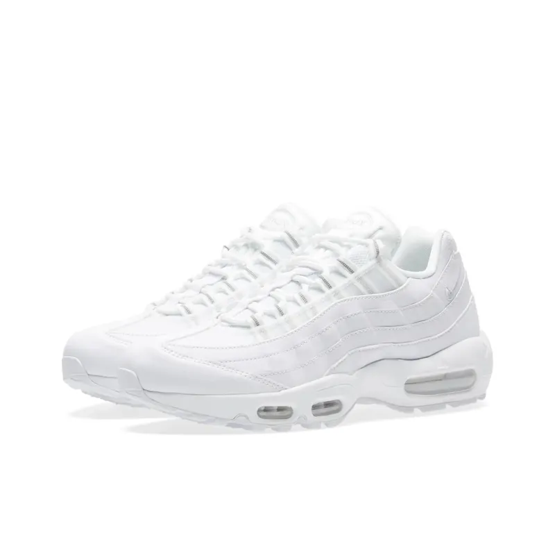 Nike Air Max 95 Anti Slip Wear Resistant Low Top Casual Running Shoes Unisex White-2