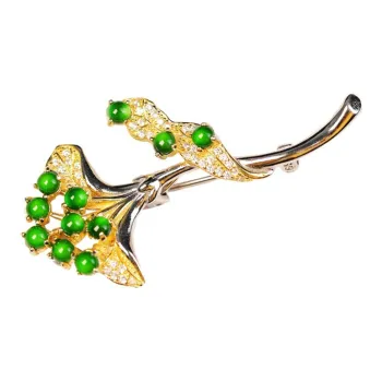 GUANFEI Ice Glutinous Jadeite Brooches Women's