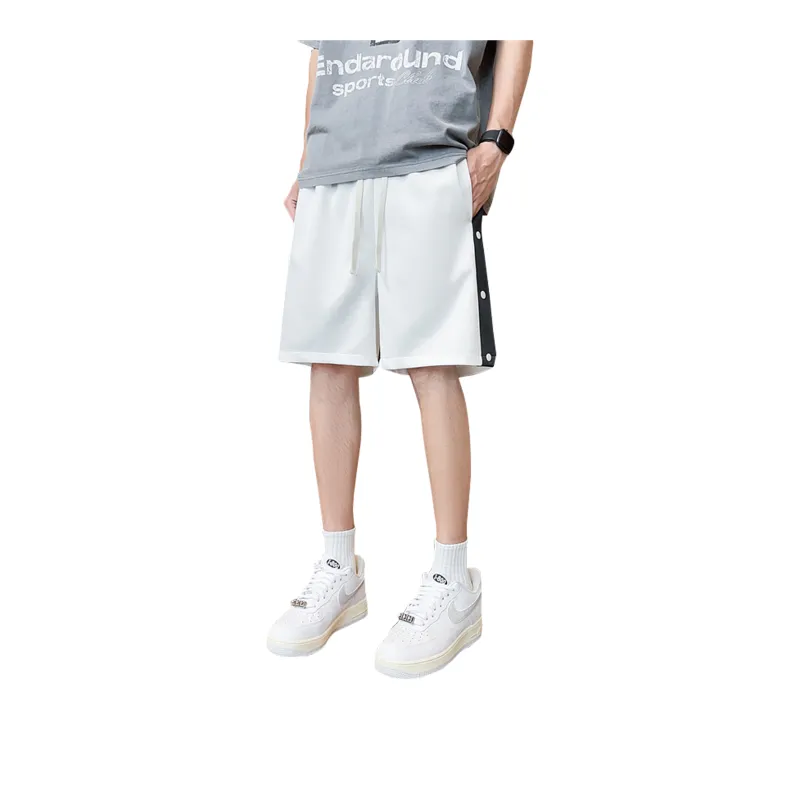 Loose Fit Drawstring Elastic Draped Comfortable Stretchy Cool Straight Fit 5/4 Casual Shorts Unisex-15