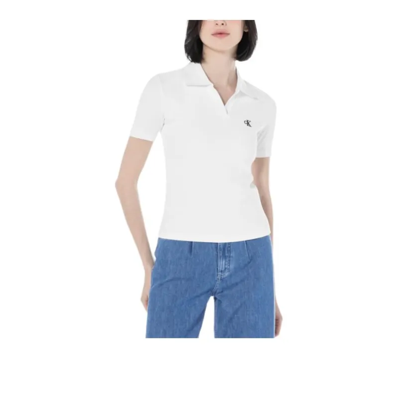 CALVIN KLEIN Polo Shirt Women's White-2