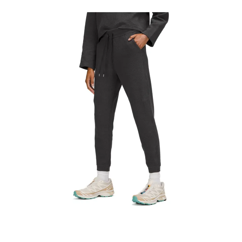 Lululemon Ribbed Casual Pants Women's Black Gray-0
