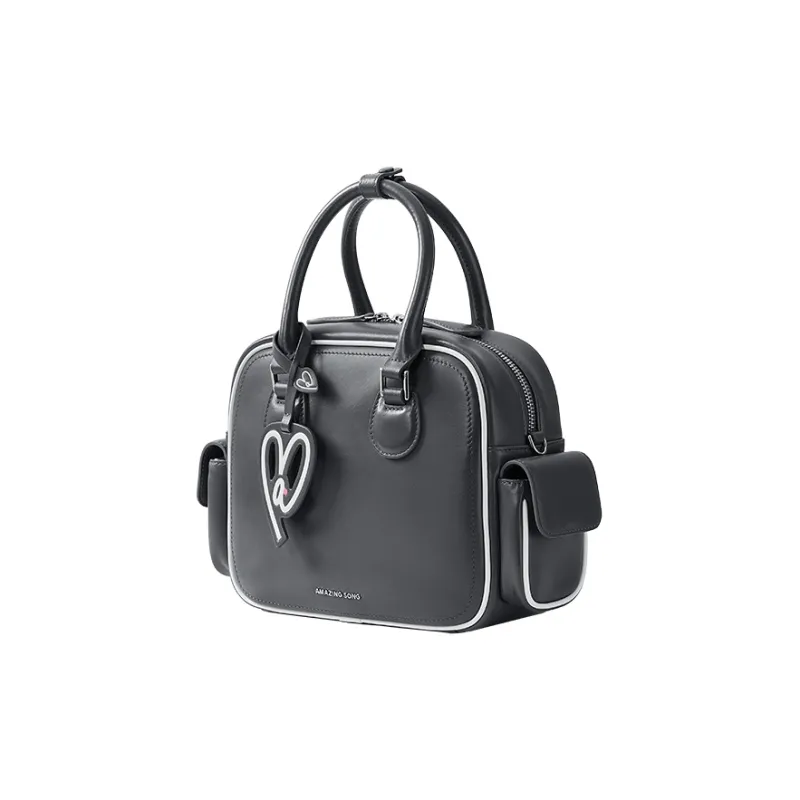 AMAZING SONG Cow Leather One Shoulder Handbags Medium Size Women's Multicolor-12
