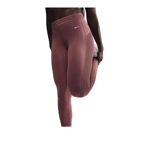 Nike Pro Women's Mid-Rise 7/8 Mesh-Paneled Leggings