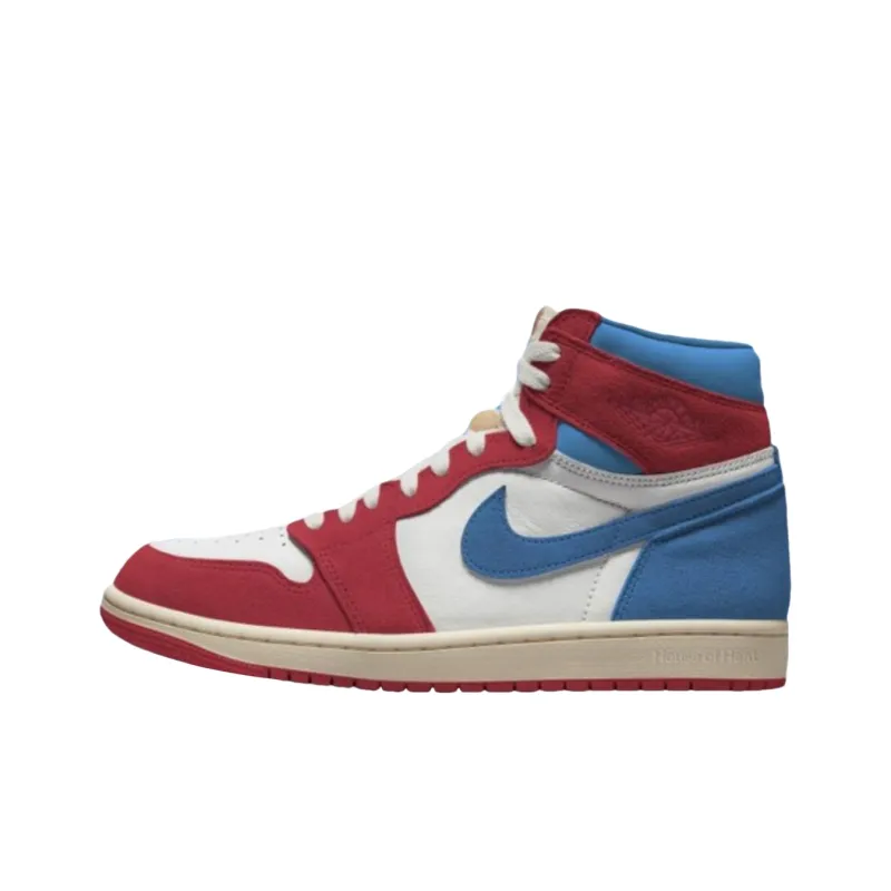 Jordan Air Jordan 1 Vintage Basketball Shoes Women's High Top Red Blue-0