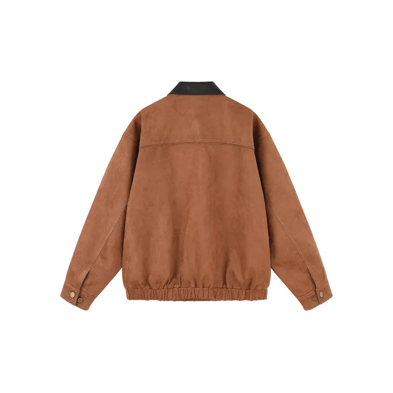MATCHA STORY College Series Jackets Coats Unisex Brown-1