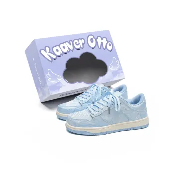 KAAVER OTTO Anti Slip And Wear Resistant Lightweight Balance Low Top Skateboard Shoes Unisex Sapphire Blue