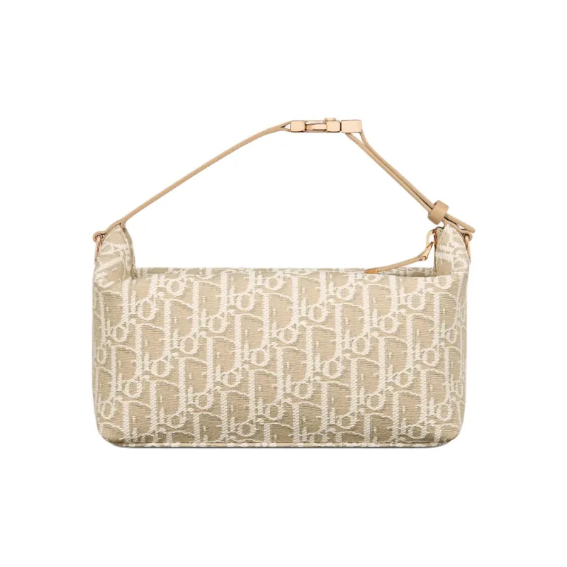 DIOR Travel Cotton One Shoulder Handbags Medium Size Women's Natural-2