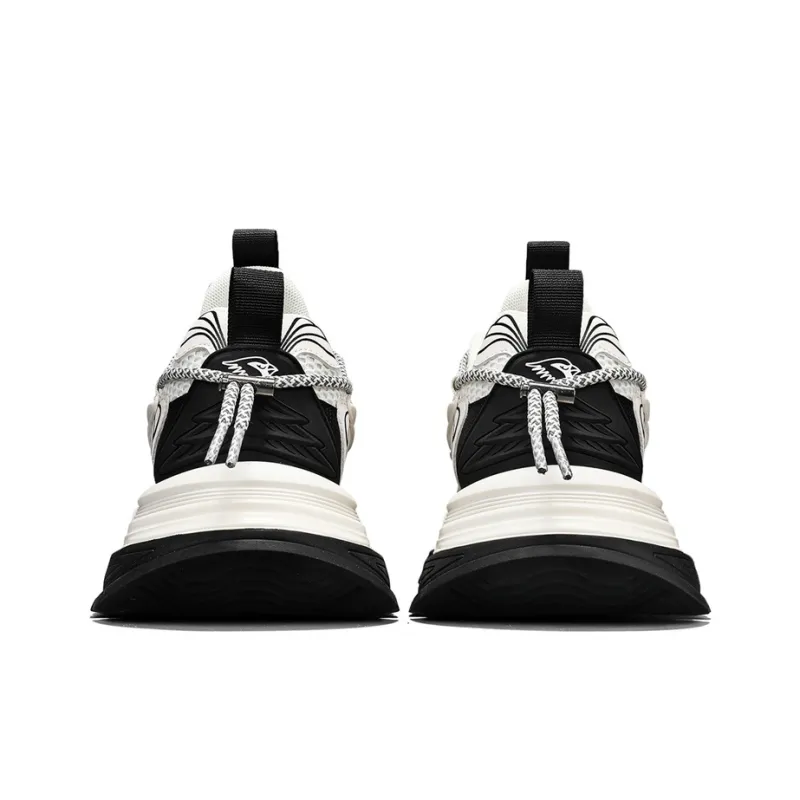 NFL Cushioning Anti Slip Wear Resistant Breathable Lightweight Height Increasing Low Top Chunky Sneakers Men's White-4