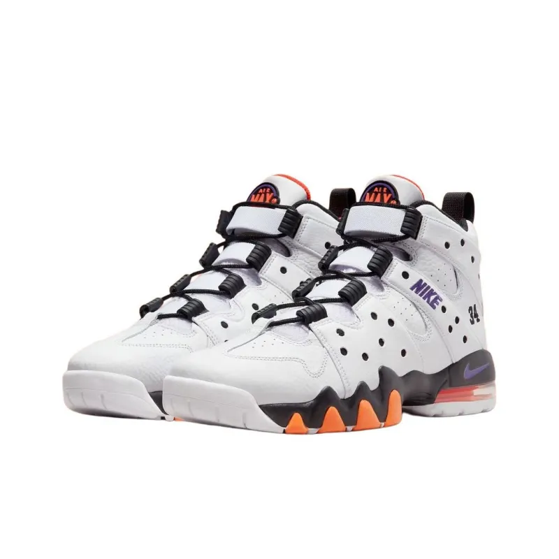 Nike Air Max 2 CB 94 Anti Slip Wear Resistant Mid Top Vintage Basketball Shoes Unisex White 2025 Edition-2