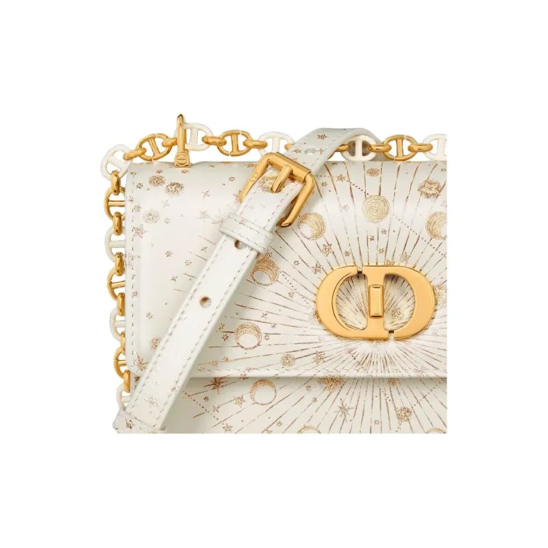 DIOR Miss Caro Cow Leather Crossbody Bag Shoulder Bag Mini Women's Milk White-5