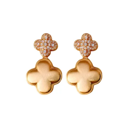 Drejew Copper Zircon Earrings Women's