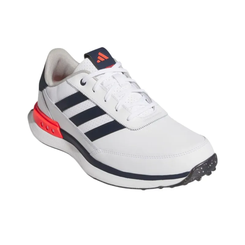 Adidas S2G 24 Leather Spikeless Golf Cloud White Collegiate Navy Lucid Red-1