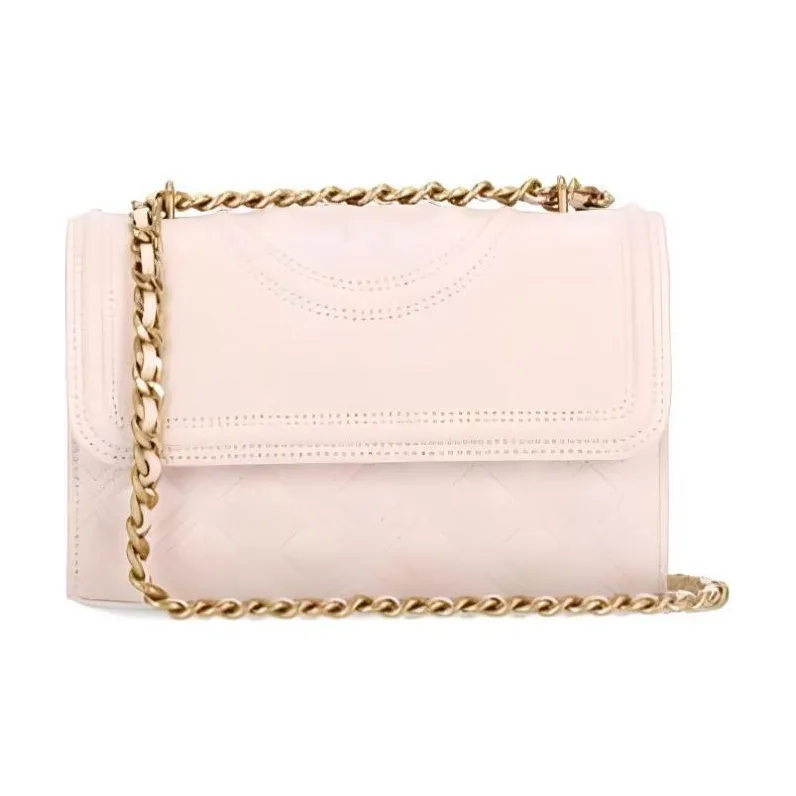 TORY BURCH Leather Crossbody Bag, Shoulder Bag Trumpets Women's Pink-0