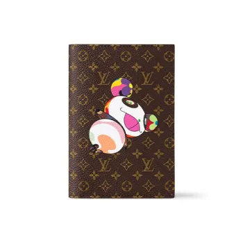 LOUIS VUITTON Takashi Murakami Village Co Financing Leather Passport Holder Women's Brown
