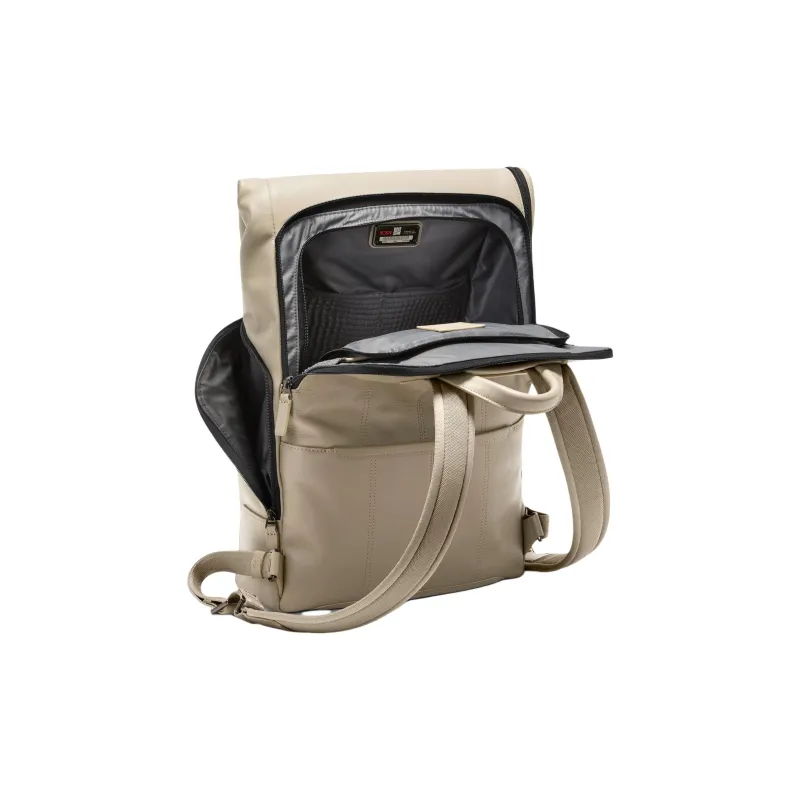 TUMI Leather Backpack Men's Lime Gray-3