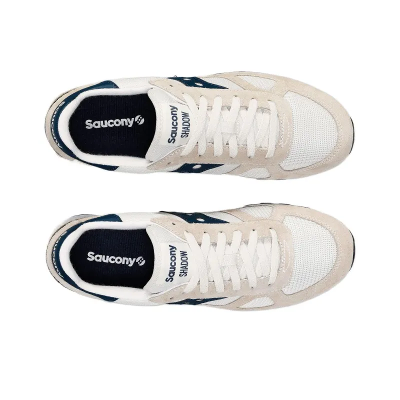 Saucony Shadow Original Abrasion Resistant Low Top Training Shoes Men's White Gray-3