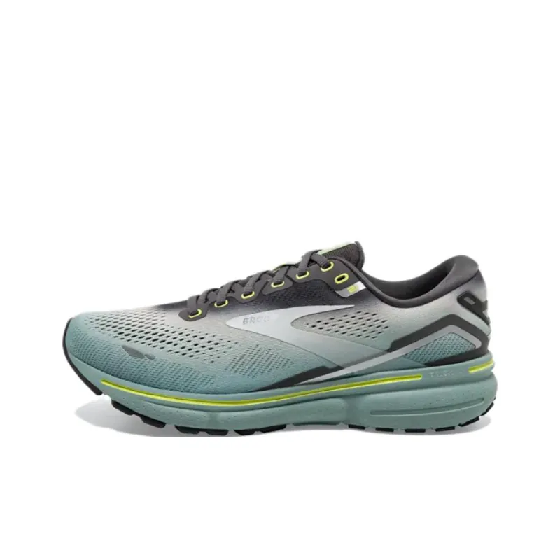 Brooks Ghost 15 Anti Slip Wear Resistant Low Top Running Shoes Men's Asphalt Gray Blue-0