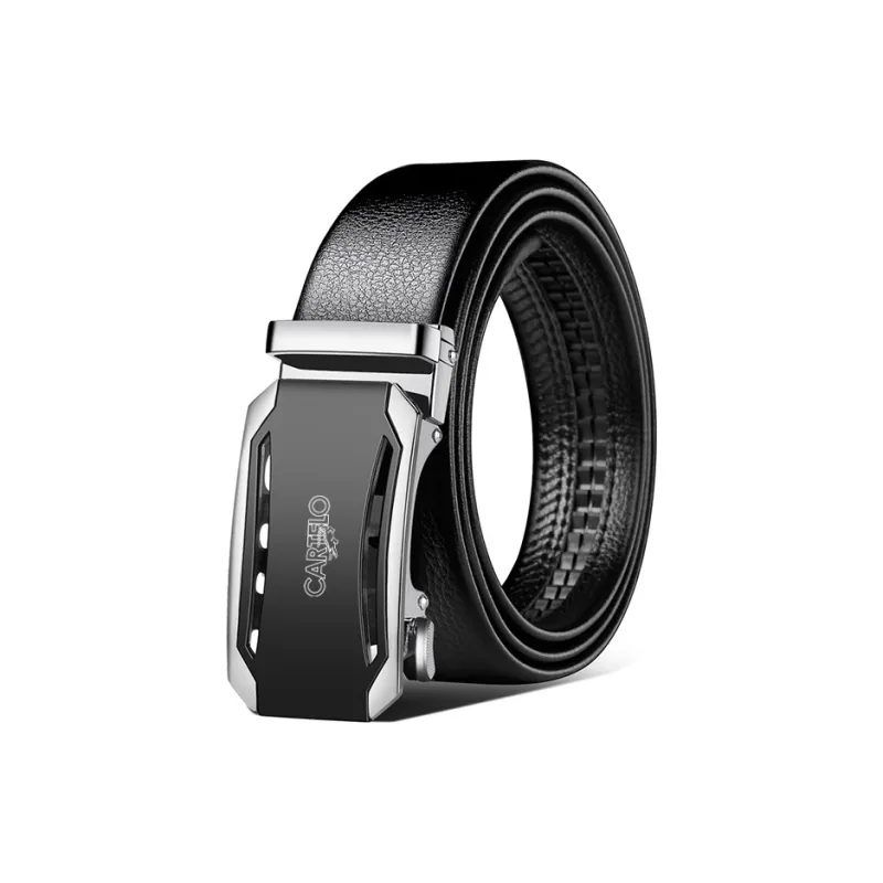 CARTELO Cow Split Leather Belts Men's Width 3.5CM-2
