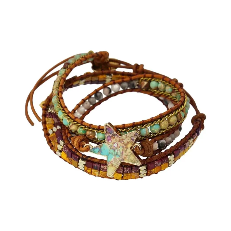 ANARTXY Surgical Steel Stone Crystal Bracelets Women's Multicolor-1