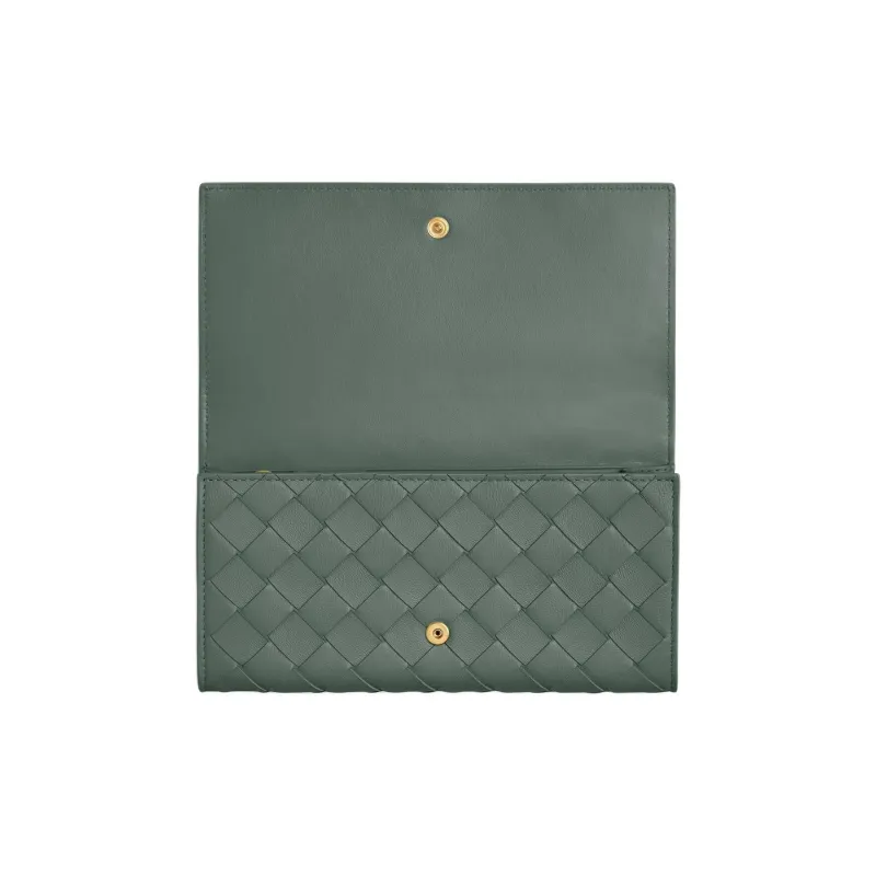 Bottega Veneta Intrecciato Large Flap Wallet-1
