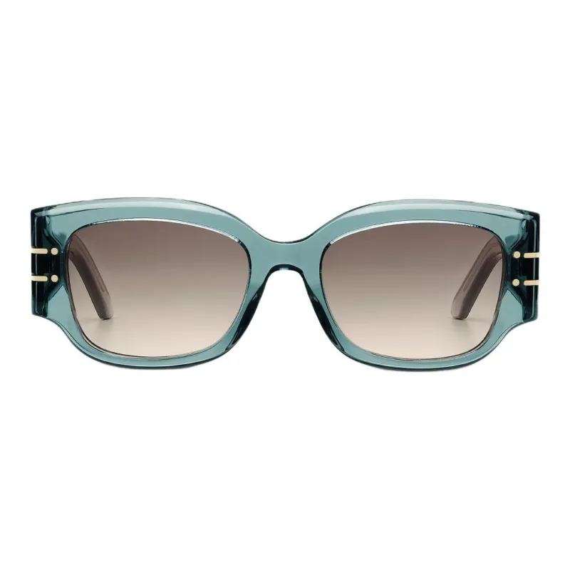 DIOR Acetate Irregular Shape Sunglasses Women's Transparent-1